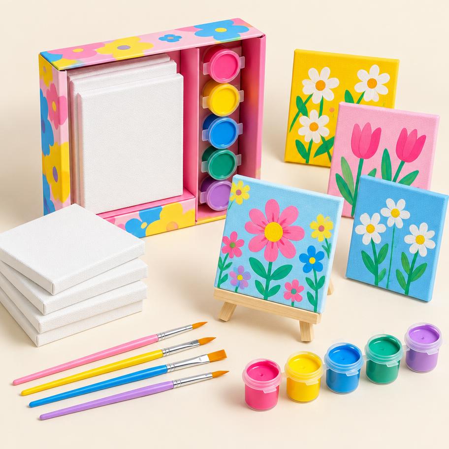 Mini canvas painting kit